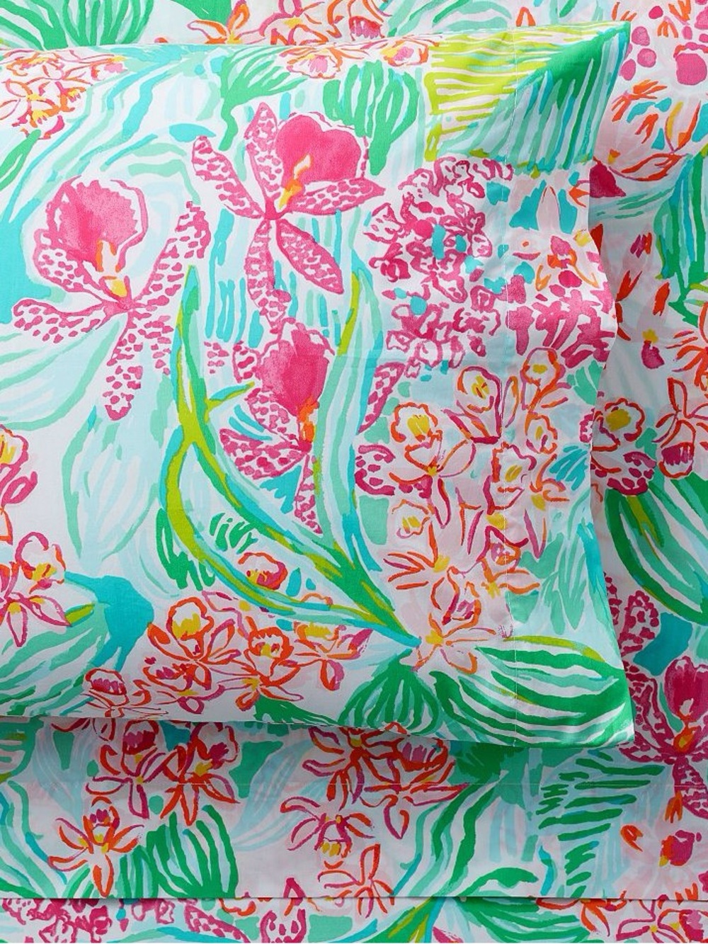 Lilly Pulitzer x Pottery Barn Orchid Sheet Set, King Size NEW - Picture 9 of 9